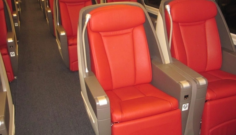 superior seat on bullet or high speed train in china